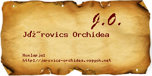 Járovics Orchidea névjegykártya